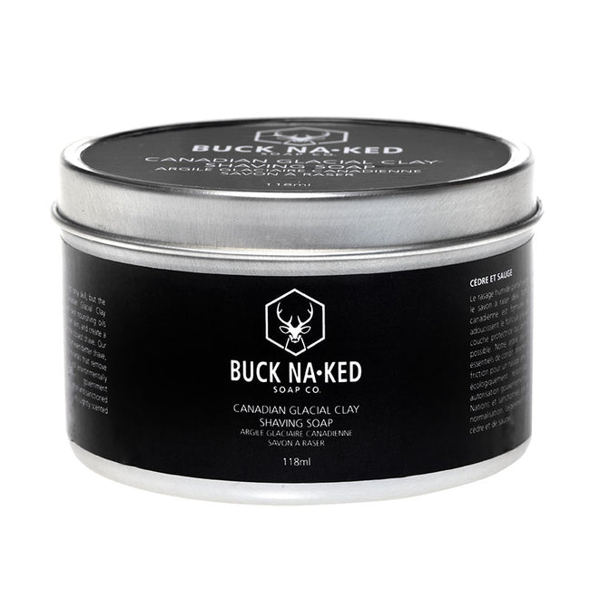 Canadian Glacial Clay Shaving Soap - Buck Naked Soap Company Inc