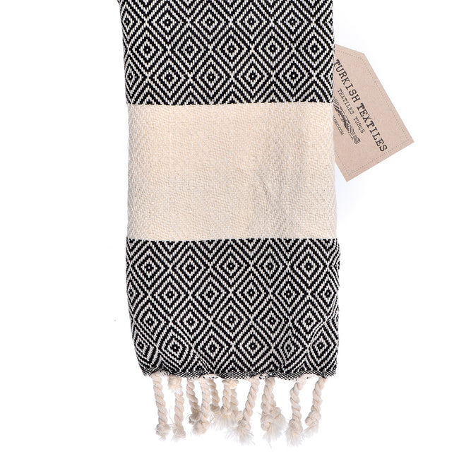 Carbon Diamond Turkish Cotton Hand Towel