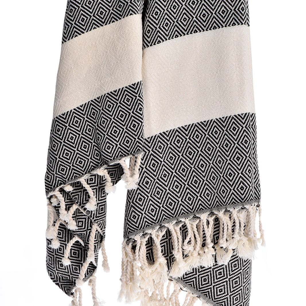 Carbon Diamond Turkish Cotton Beach + Bath Towel