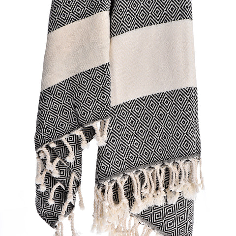 Carbon Diamond Turkish Cotton Hand Towel