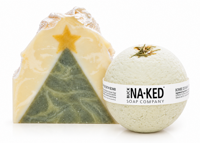 Naughty Pine Soap & Bath Bomb Duo