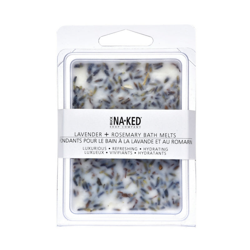 Lavender + Rosemary Bath Melts - Buck Naked Soap Company Inc
