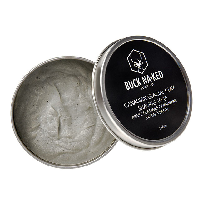 Canadian Glacial Clay Shaving Soap - Buck Naked Soap Company Inc